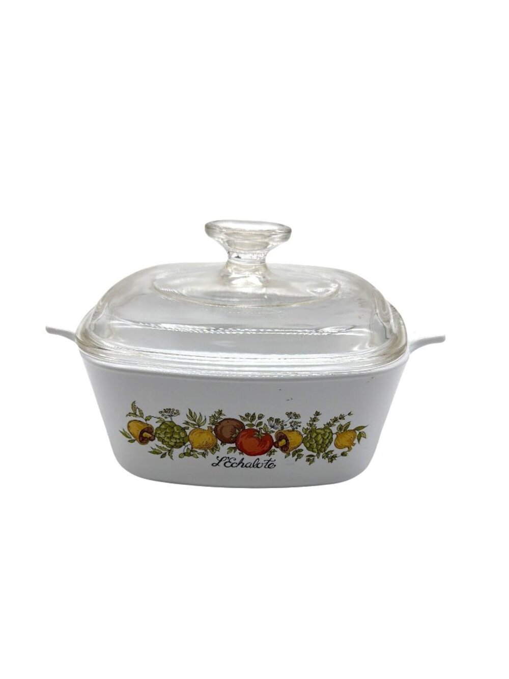Vintage CorningWare LEchalote A-1-B 1 Qt Baking Dish With Glass Lid